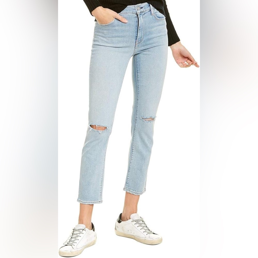 HUDSON Jeans Barbara High-Waist Crop Straight in Worn Strangers size 26